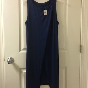 NWT- Sapphire blue Jjill knit cotton tank dress